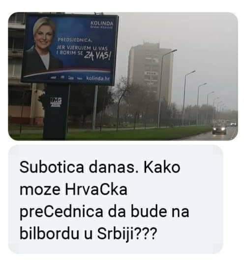 Откуд билборд са Колиндом у Суботици? (Фото)