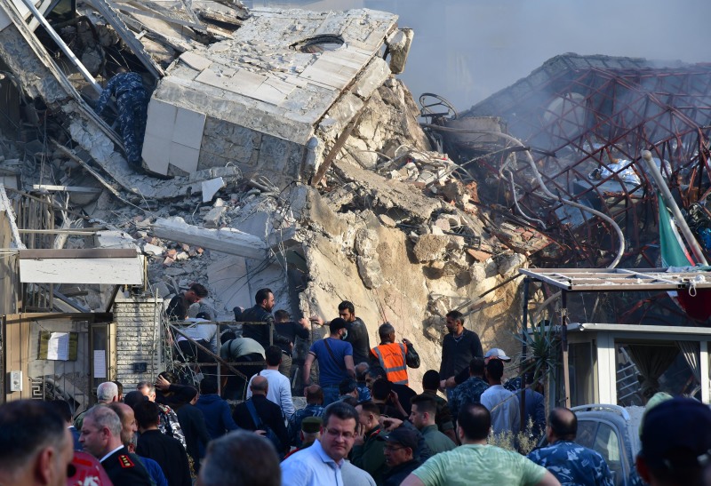 SYRIA-DAMASCUS-IRANIAN CONSULATE BUILDING-ISRAEL-AIRSTRIKES