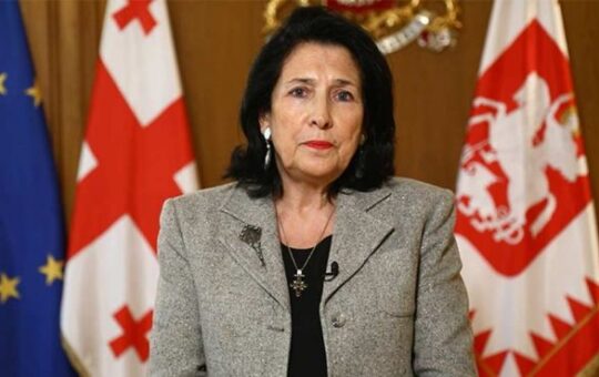 Застава ЕУ уклоњена из председничке резиденције у Тбилисију