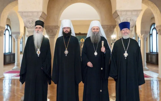 Патријарх Порфирије и делегација РПЦ