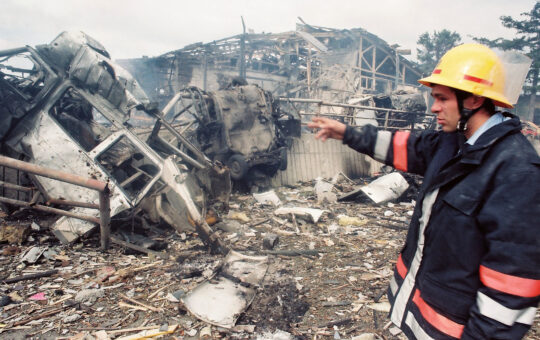 © Foto Darko DozetRTV Nato BombardovanjeNovi Sad 1999.Foto Darko Dozet