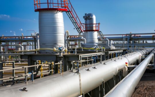 Petrol,And,Gas,Pipeline,During,The,Refinery,Process.,High,Quality
