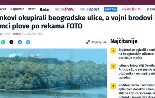 Опозициони медији представљају Војску Србије као окупатора