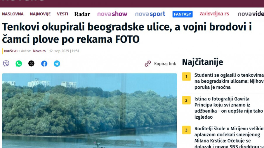 Опозициони медији представљају Војску Србије као окупатора