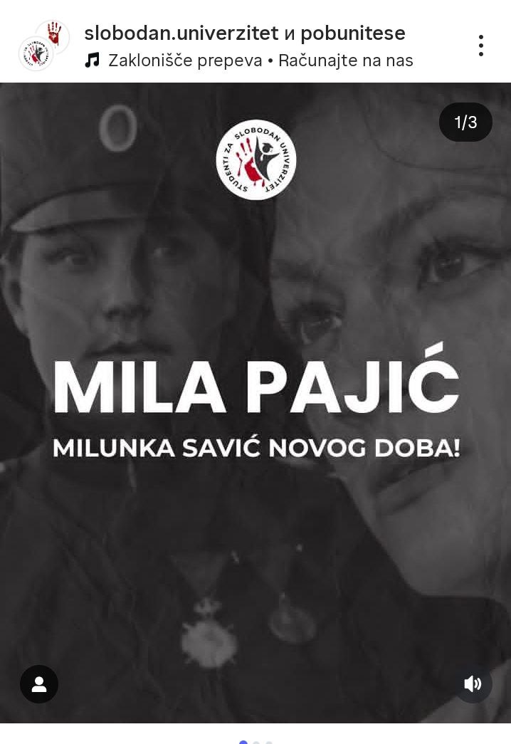 „Милунка Савић новог доба“?! Порука активиста која вређа здрав разум и национално достојанство