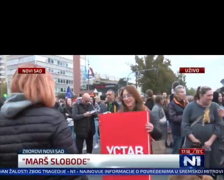 Марш „слободе“, циркус без мере: син и бивша жена Ненада Чанка у првим редовима
