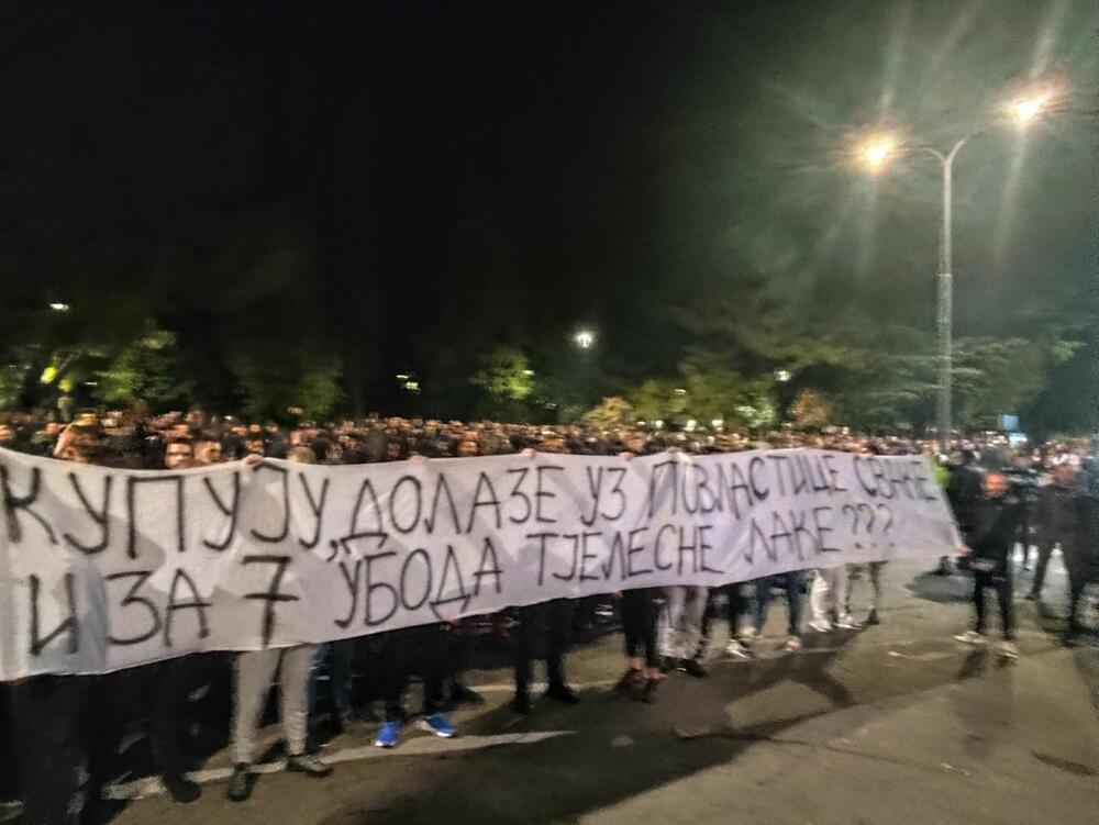 Протест против миграната Подгорица