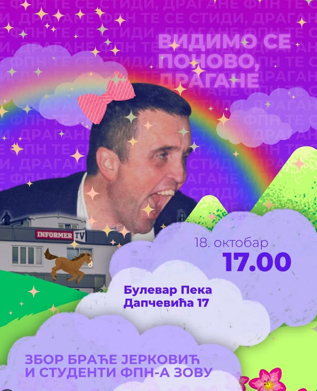 Нови протест испред Информера: Студенти опет најављују окупљање, разлози нејасни