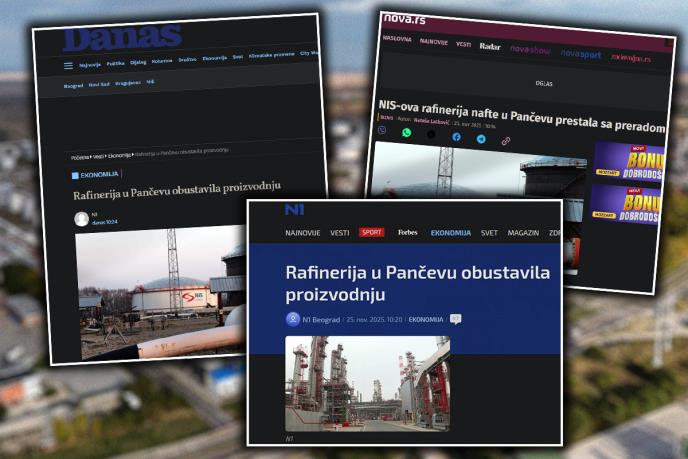 ОПАСНЕ ИЗМИШЉОТИНЕ БЛОКАДЕРСКИХ МЕДИЈА! Н1, НОВА И ДАНАС У ИСТО ВРЕМЕ ОБЈАВИЛИ ЛАЖ: Као по команди слагали да је рафинерија престала с радом!