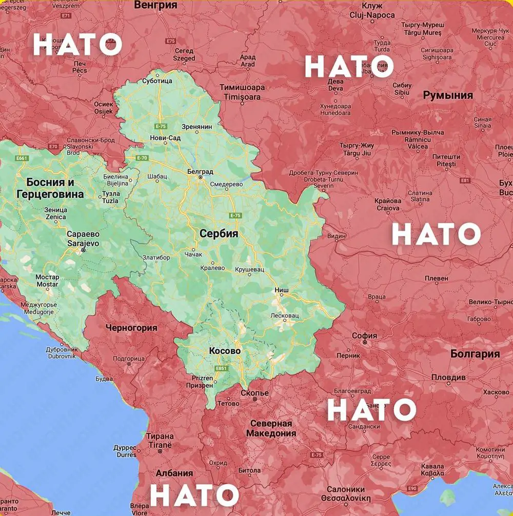 Србија карта