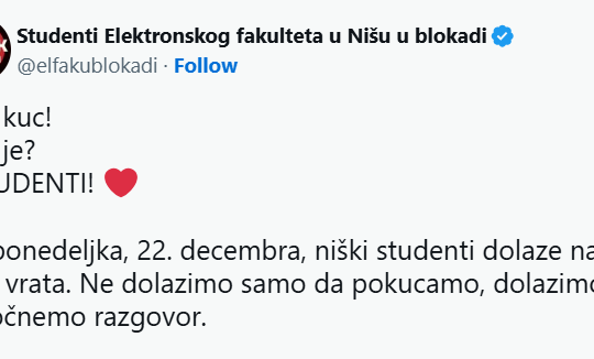 Ко стоји иза овога? Блокадери без икаквог легитимитета планирају акцију „од врата до врата“ у Нишу