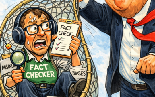 Trump captures a fact-checker in a net