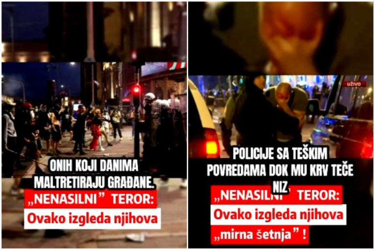 полицајац обливен крвљу