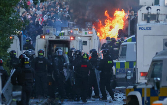 Britain Northern Ireland Stabbing Protests