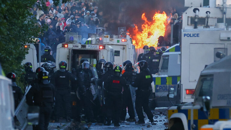 Britain Northern Ireland Stabbing Protests