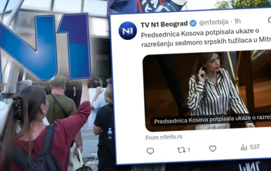 ПРАВО ЛИЦЕ АНТИСРПСКИХ МЕДИЈА: За Н1 је такозвано Косово држава, сада је јасно зашто стоје уз блокадере