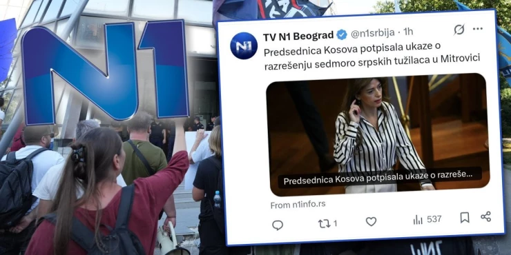 ПРАВО ЛИЦЕ АНТИСРПСКИХ МЕДИЈА: За Н1 је такозвано Косово држава, сада је јасно зашто стоје уз блокадере