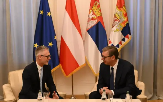 Вучић примио Ебнера у опроштајну посету: Допринео унапређењу односа Србије и Аустрије