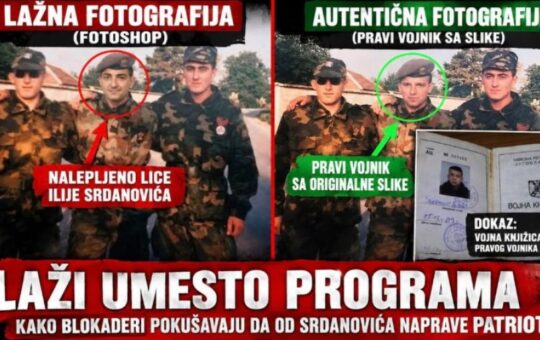 ЛАЖНОМ ФОТОГРАФИЈОМ ИЛИЈЕ СРДАНОВИЋА ОД ЊЕГА ПРАВЕ ПАТРИОТУ: Подвала разоткривена, реаговао и човек који познаје правог војника