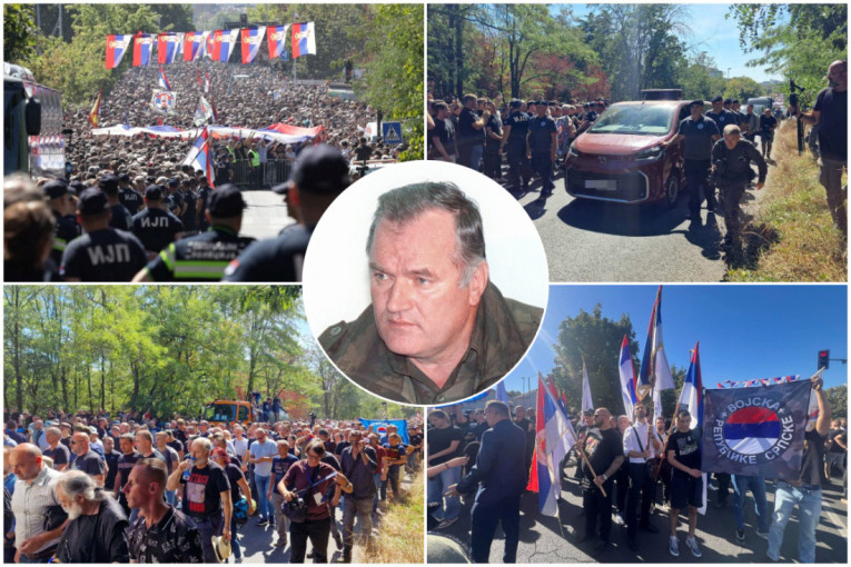 СРБИЈА НЕ ПАМТИ ОВАКАВ ИСПРАЋАЈ: Више од 150.000 људи одало почаст генералу Ратку Младићу, Београдом одјекивала песма генералу, Војска Србије испратила га почасном паљбом