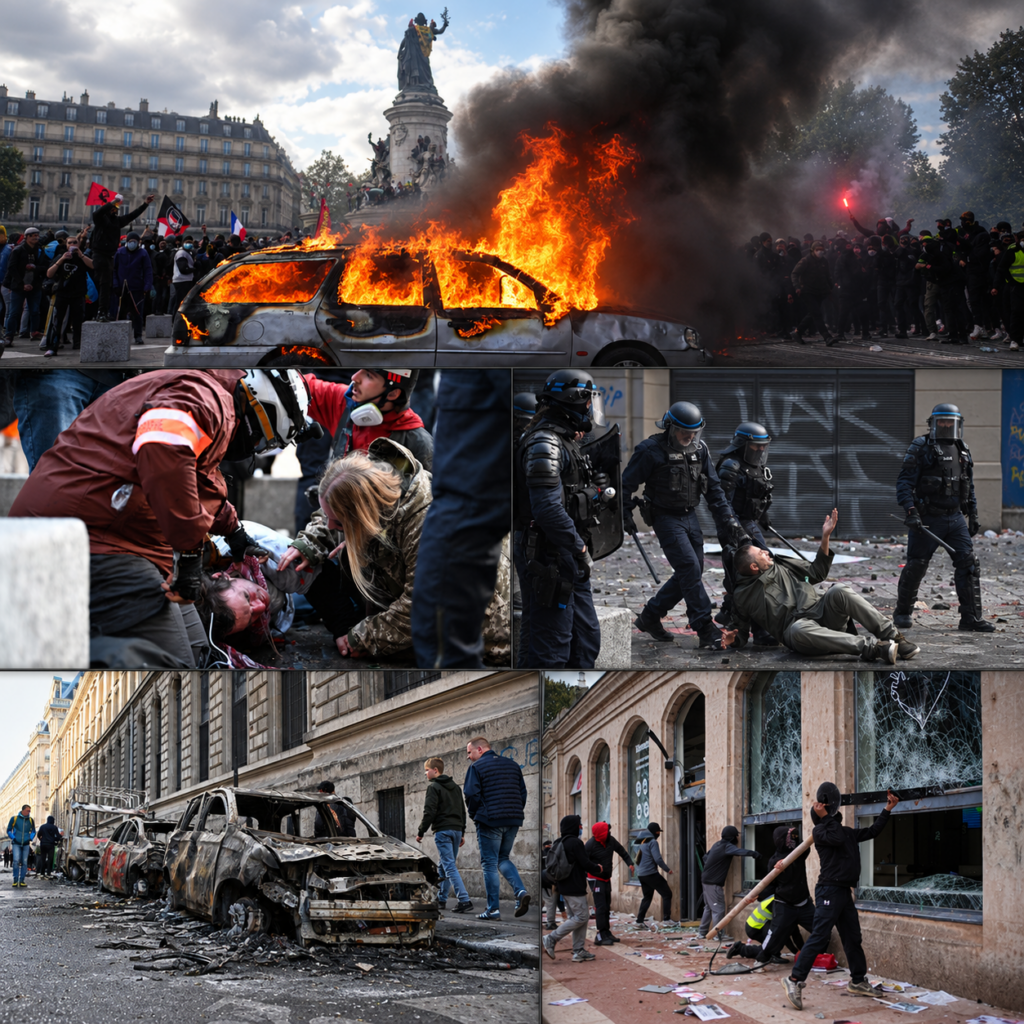 Urban Protest Photojournalism Collage