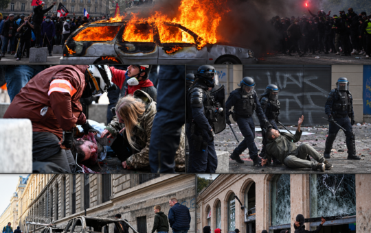 Urban Protest Photojournalism Collage